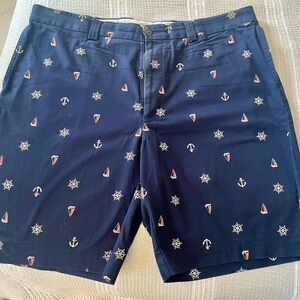 Oak Hill Men’s Nautical Patterned Navy Shorts Size 42 waist